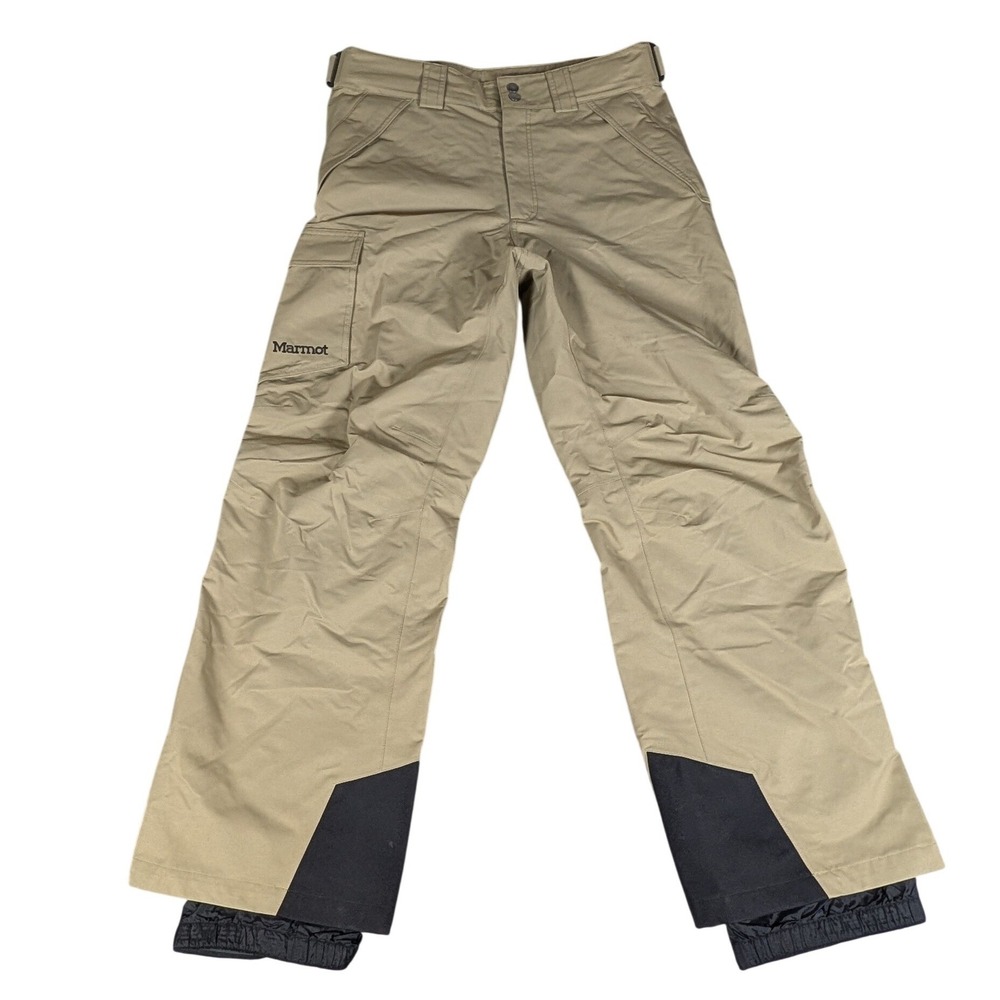 Marmot Snow Pants Men Medium Tan Cargo Alpine Ski Snowboard Excellent